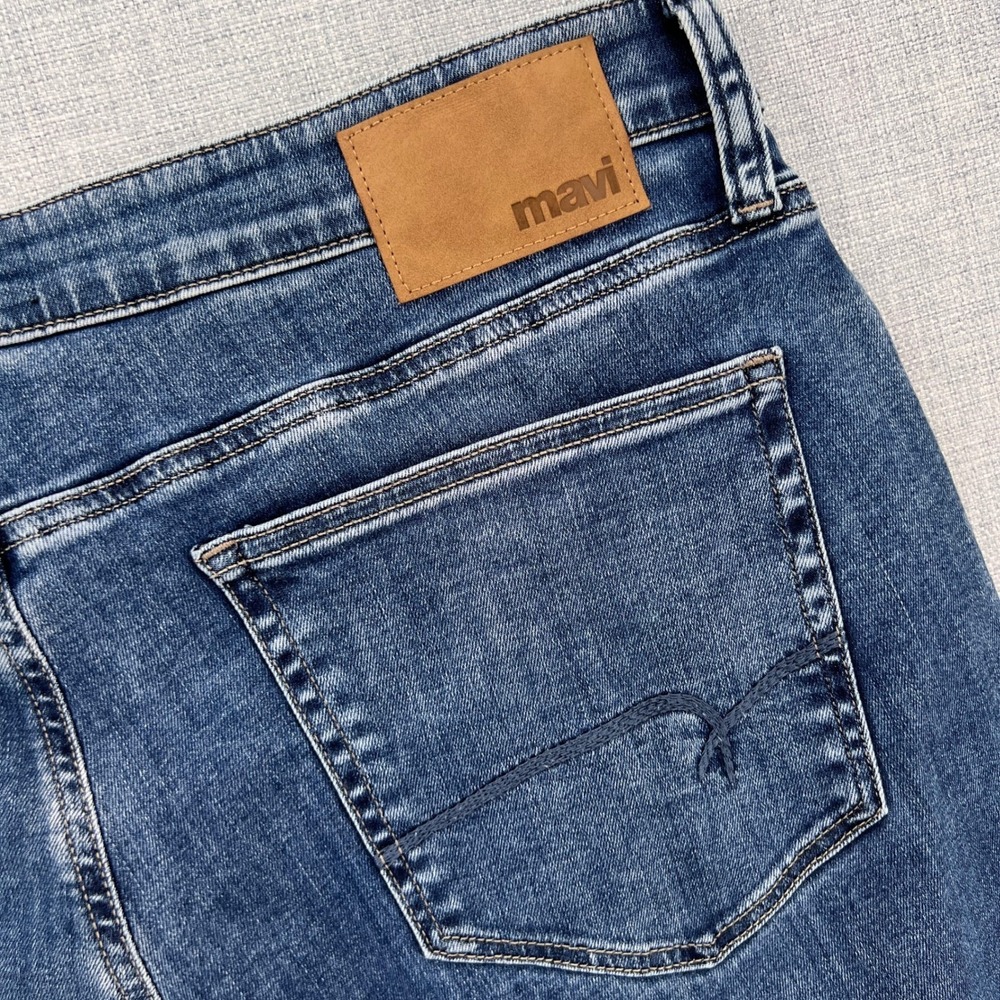 Mavi Matt Relaxed Straight Leg Jeans Men 36x31 Blue Stretch Denim Casual Norm - Picture 3 of 12